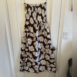 Faithful the Brand - Strapless Smocked Dress - Brown Magnolia - Size US 8/L